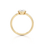 Oval-cut Bezel Set Engagement Ring with a Gold Band