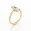 Marquise-cut Bezel Set Engagement Ring with a Gold Band