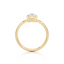 Emerald-cut Bezel Set Engagement Ring with a Gold Band