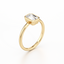 Emerald-cut Bezel Set Engagement Ring with a Gold Band