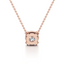 Round-cut Diamond Solitaire Pendant set in Gold