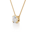 Round-cut Diamond Solitaire Pendant set in Gold