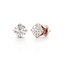 Solitaire Stud Round-cut Diamond Earrings