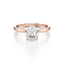 Pear-cut Engagement Ring with a Plain Gold Band