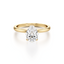 Pear-cut Engagement Ring with a Plain Gold Band