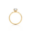 Pear-cut Engagement Ring with a Plain Gold Band