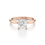 Princess-cut Engagement Ring with a Plain Gold Band