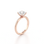 Princess-cut Engagement Ring with a Plain Gold Band
