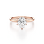 Oval-cut Engagement Ring with a Plain Gold Band