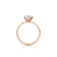 Oval-cut Engagement Ring with a Plain Gold Band