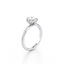 Oval-cut Engagement Ring with a Plain Gold Band