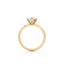 Oval-cut Engagement Ring with a Plain Gold Band
