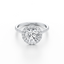 Round-cut Halo Engagement Ring with a Diamond Gold Band
