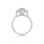 Round-cut Halo Engagement Ring with a Diamond Gold Band