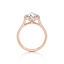 Pear-cut Halo Engagement Ring with a Diamond Gold Band