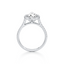 Pear-cut Halo Engagement Ring with a Diamond Gold Band