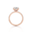 Round-cut Engagement Ring with a Pavé Diamond Band