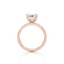 Princess-cut Engagement Ring with a Pavé Diamond Band