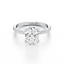Oval-cut Engagement Ring with a Pavé Diamond Band