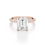 Emerald-cut Engagement Ring with a Pavé Diamond Band