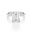 Emerald-cut Engagement Ring with a Pavé Diamond Band