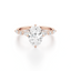 Oval-cut Engagement Ring with Marquise and Round Diamond Band