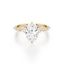 Oval-cut Engagement Ring with Marquise and Round Diamond Band