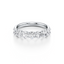Oval-cut Anniversary Band in Gold with a Half-circle of Diamonds