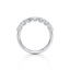 Oval-cut Anniversary Band in Gold with a Half-circle of Diamonds