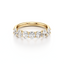 Oval-cut Anniversary Band in Gold with a Half-circle of Diamonds