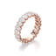 Oval-cut Eternity Band in Gold with a Full-circle of Diamonds