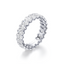 Oval-cut Eternity Band in Gold with a Full-circle of Diamonds