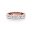 Emerald-cut Eternity Band in Gold with a Full-circle of Diamonds