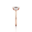 Three Stone Engagement Ring with Baguette Side Stones in Gold