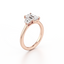 Three Stone Engagement Ring with Baguette Side Stones in Gold