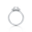 Three Stone Engagement Ring with Baguette Side Stones in Gold