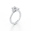 Three Stone Engagement Ring with Baguette Side Stones in Gold