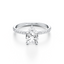 Pear-cut Secret Halo Engagement Ring with a Pavé Diamond Band