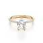 Pear-cut Secret Halo Engagement Ring with a Pavé Diamond Band