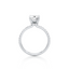 Oval-cut Secret Halo Engagement Ring with a Pavé Diamond Band