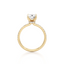 Oval-cut Secret Halo Engagement Ring with a Pavé Diamond Band
