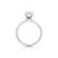 Emerald-cut Secret Halo Engagement Ring with a Pavé Diamond Band