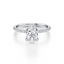 Oval-cut Engagement Ring with a Three Row Pavé Diamond Band