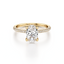 Oval-cut Engagement Ring with a Three Row Pavé Diamond Band