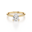 Pear-cut Engagement Ring with a Knife Edge Gold Band