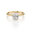 Oval-cut Engagement Ring with a Knife Edge Gold Band