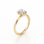 Oval-cut Engagement Ring with a Knife Edge Gold Band