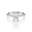 Emerald-cut Engagement Ring with a Knife Edge Gold Band
