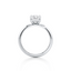 Emerald-cut Engagement Ring with a Knife Edge Gold Band