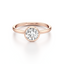 Round-cut Bezel Set Engagement Ring with a Gold Band